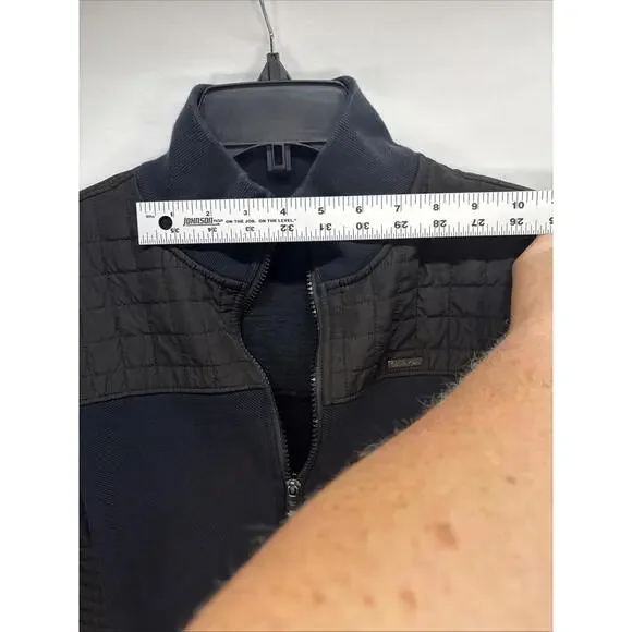 Calvin Klein Men's Black Quilted Jacket with Rib Knit Trim - Medium - Picture 5 of 9